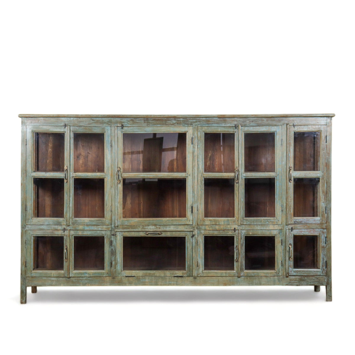 Large Vintage Painted Cupboard Sideboard Shop Display Cabinet