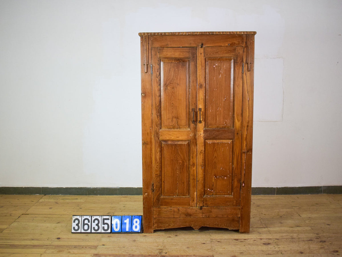 Vintage Hard Wood Fitted Interior Cupboard Cabinet Storage