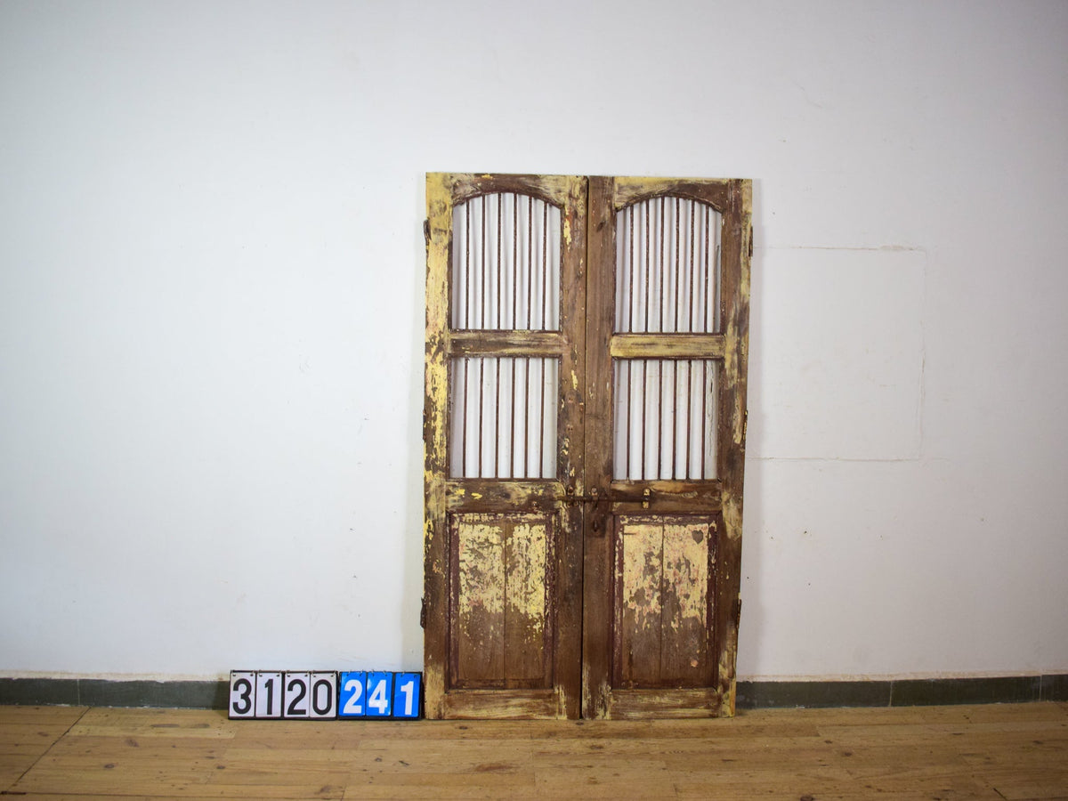 Pair of Antique Vintage Indian Doors Shutters