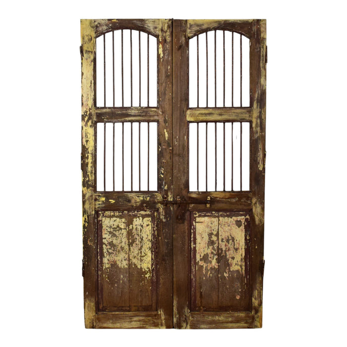Pair of Antique Vintage Indian Doors Shutters