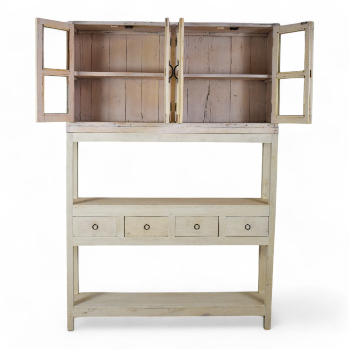 Vintage Rustic Reclaimed Wooden Sideboard Cupboard Dresser