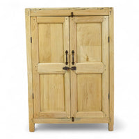 Vintage Rustic Bleached Kitchen Bathroom Cupboard Cabinet Storage