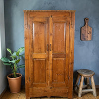 Vintage Hard Wood Fitted Interior Cupboard Cabinet Storage