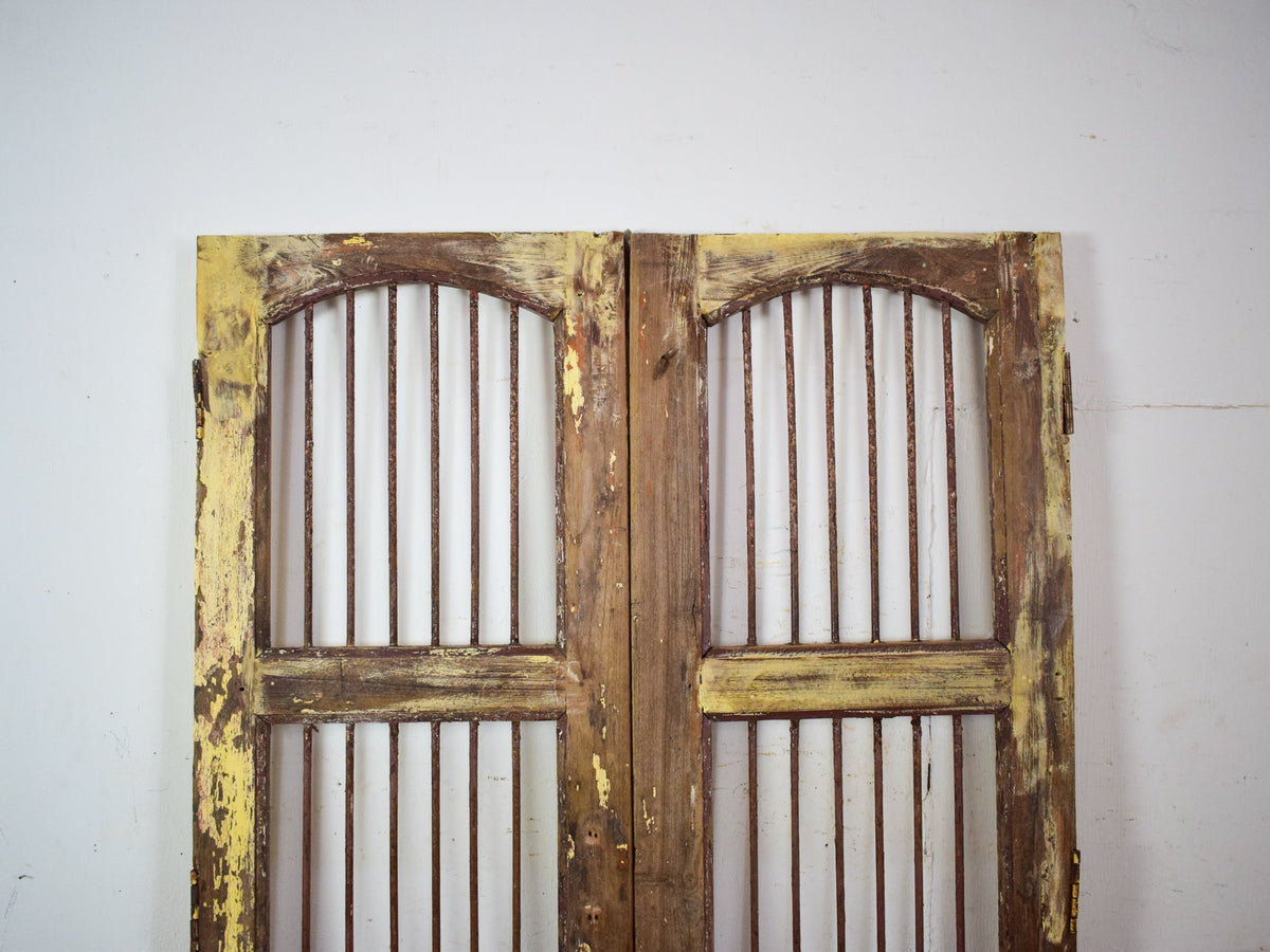 Pair of Antique Vintage Indian Doors Shutters
