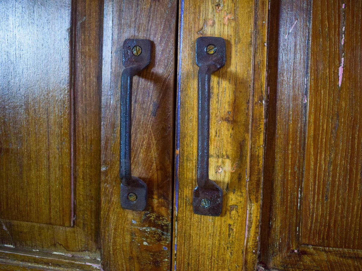 Vintage Hard Wood Fitted Interior Cupboard Cabinet Storage