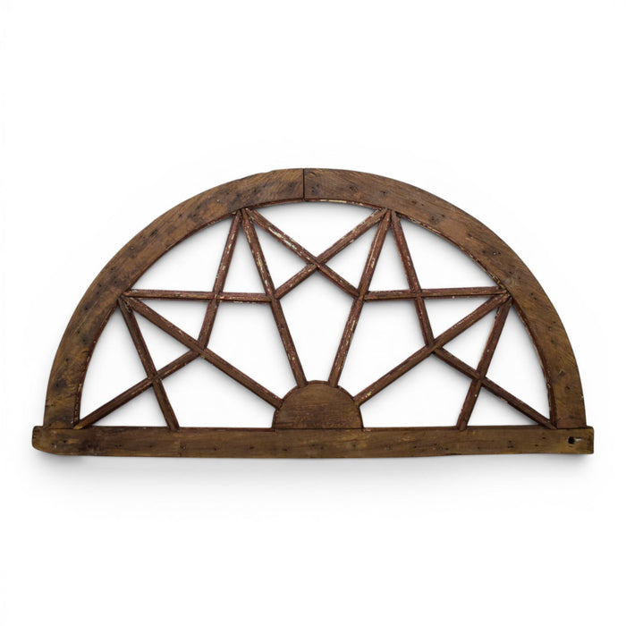 Vintage Wooden Fanlight Window Frame