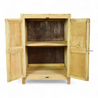 Vintage Rustic Bleached Kitchen Bathroom Cupboard Cabinet Storage