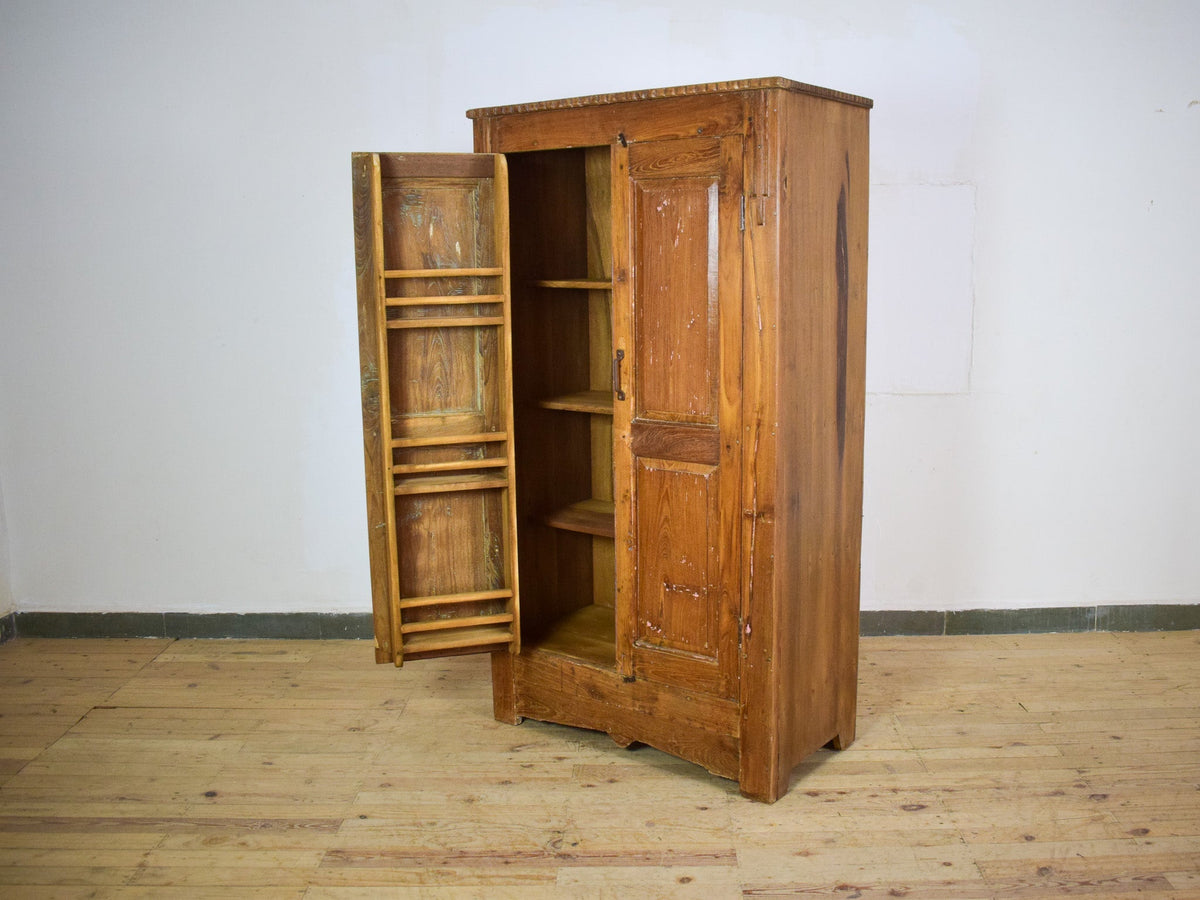 Vintage Hard Wood Fitted Interior Cupboard Cabinet Storage