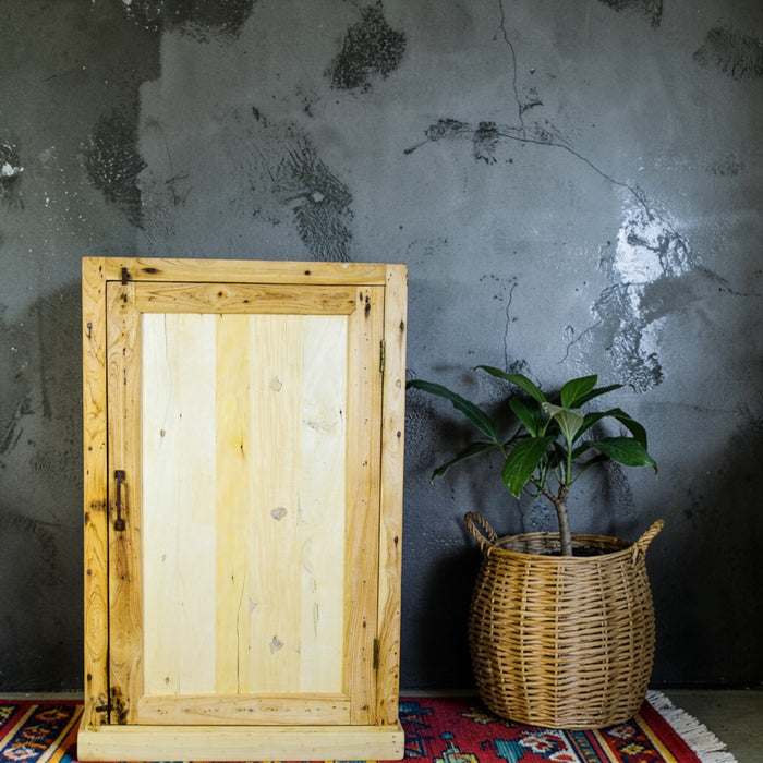 Vintage Bleached Rustic Cupboard Cabinet