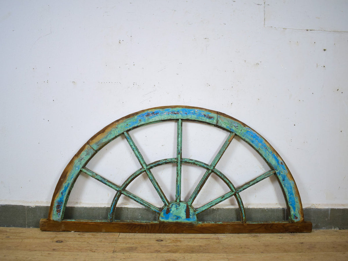 Vintage Wooden Fanlight Window Frame