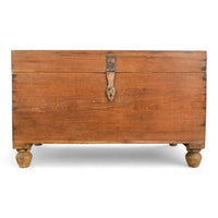 Vintage Antique Wooden Blanket Chest Box Trunk Coffee Table