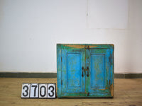 Vintage Worn Painted Rustic Cupboard Cabinet
