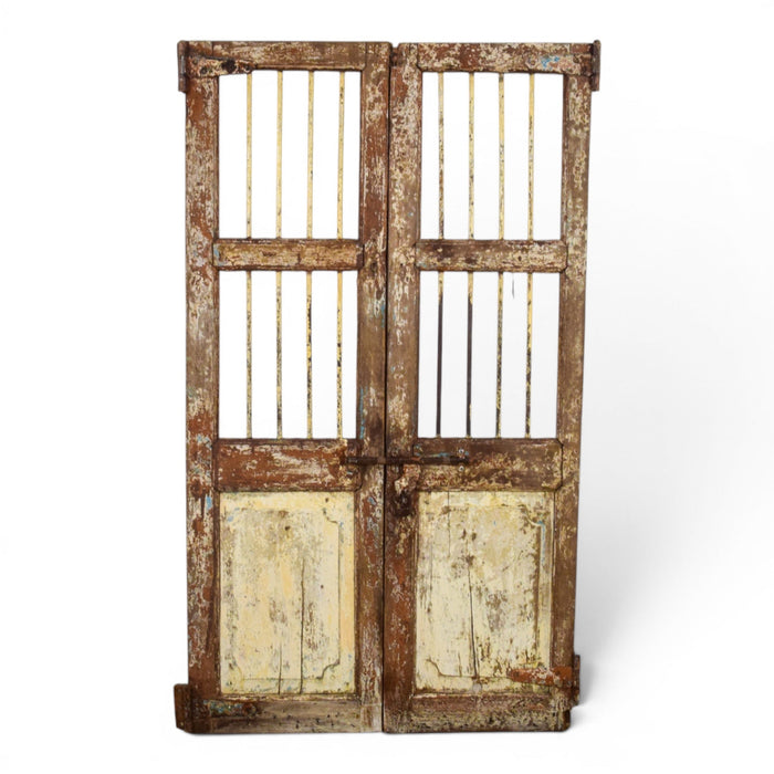 Pair of Antique Vintage Indian Doors Shutters