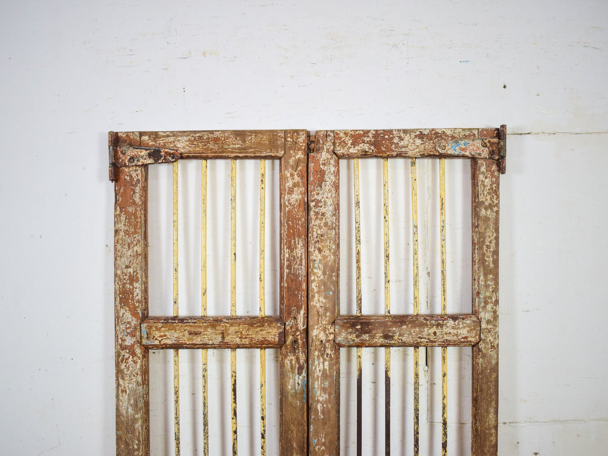 Pair of Antique Vintage Indian Doors Shutters