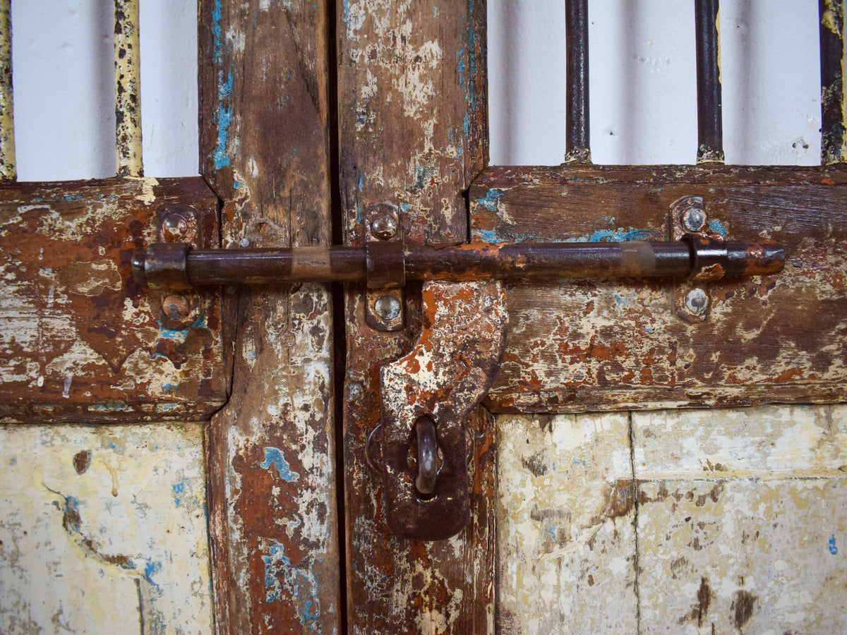 Pair of Antique Vintage Indian Doors Shutters