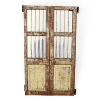 Pair of Antique Vintage Indian Doors Shutters