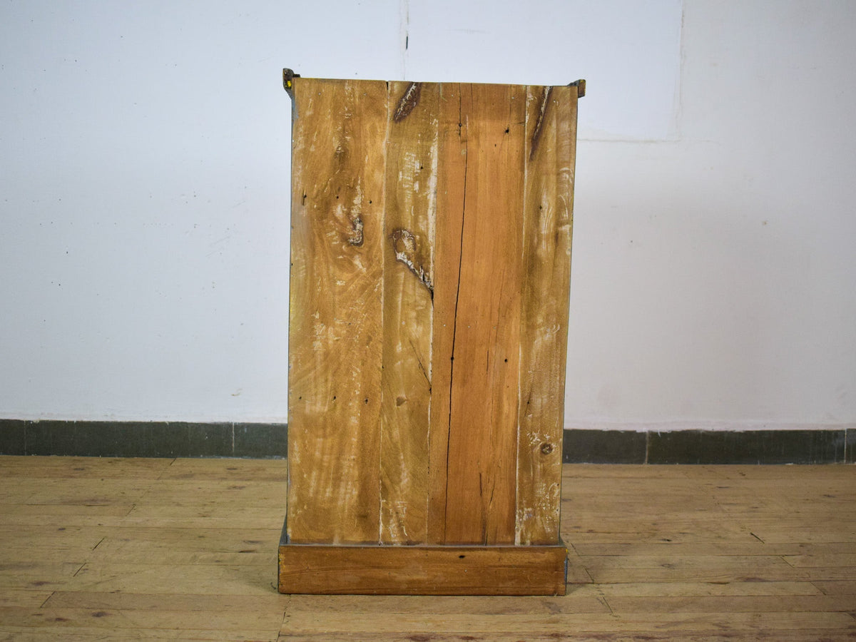 Vintage Worn Painted Rustic Cupboard Cabinet