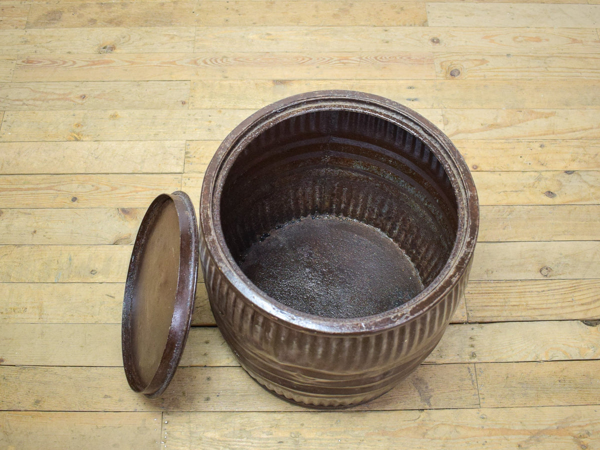 Vintage Metal Dolly Tub Planter
