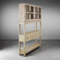 Vintage Rustic Reclaimed Wooden Sideboard Cupboard Dresser