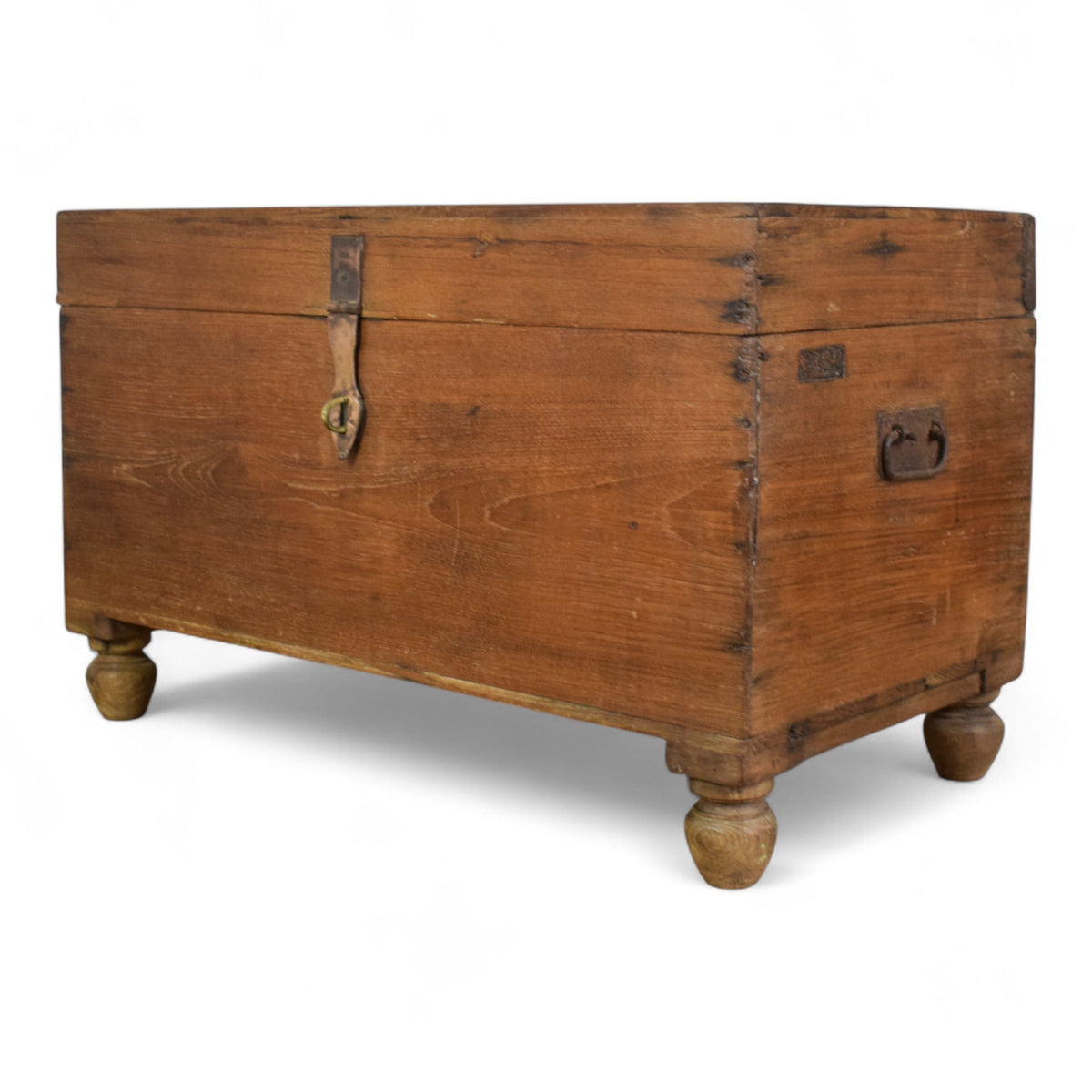 Vintage Antique Wooden Blanket Chest Box Trunk Coffee Table