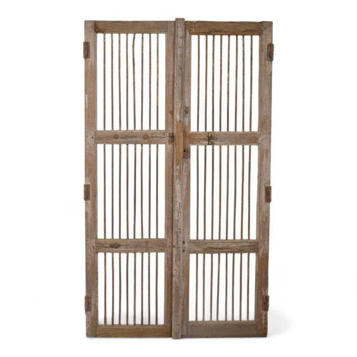 Pair of Antique Vintage Indian Doors Shutters