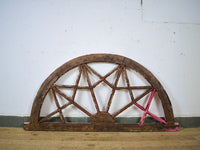 Vintage Wooden Fanlight Window Frame