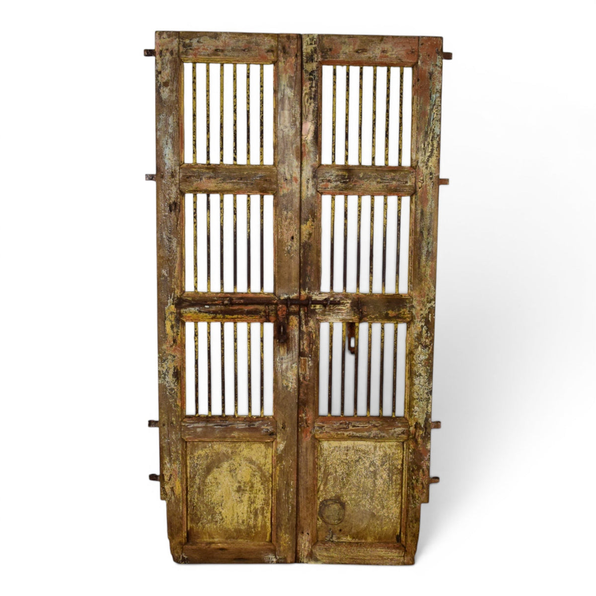 Pair of Antique Vintage Indian Doors Shutters