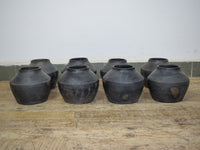 Handmade Antique Design Black Clay Pot Urn