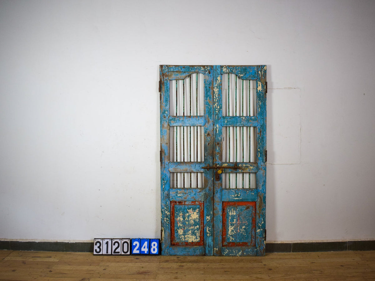 Pair of Antique Vintage Indian Doors Shutters