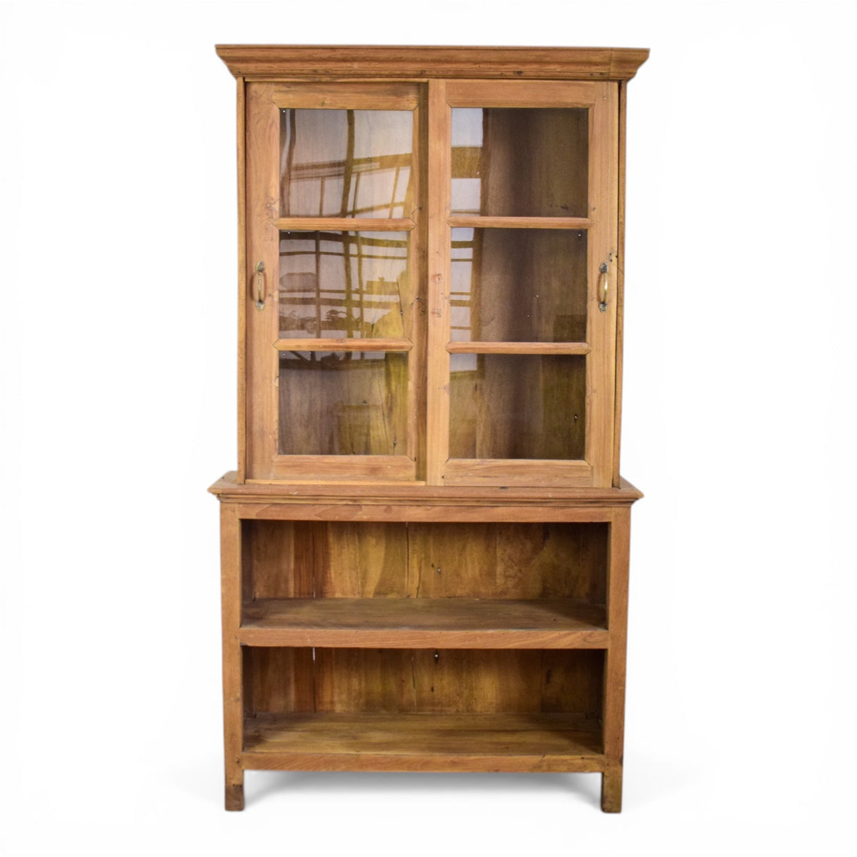 Vintage Rustic Wooden Shelving Cupboard Cabinet Dresser