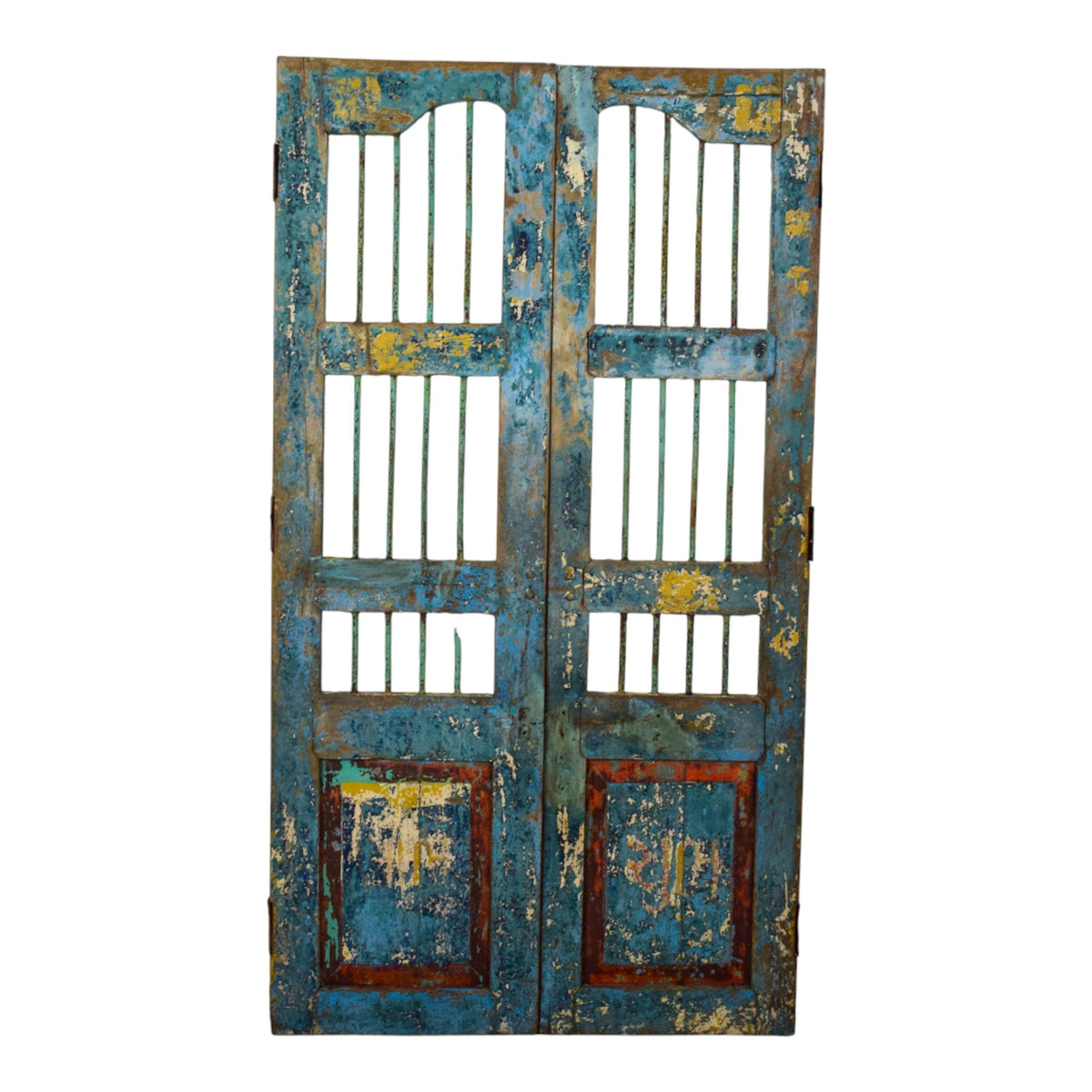 Pair of Antique Vintage Indian Doors Shutters