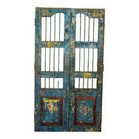 Pair of Antique Vintage Indian Doors Shutters