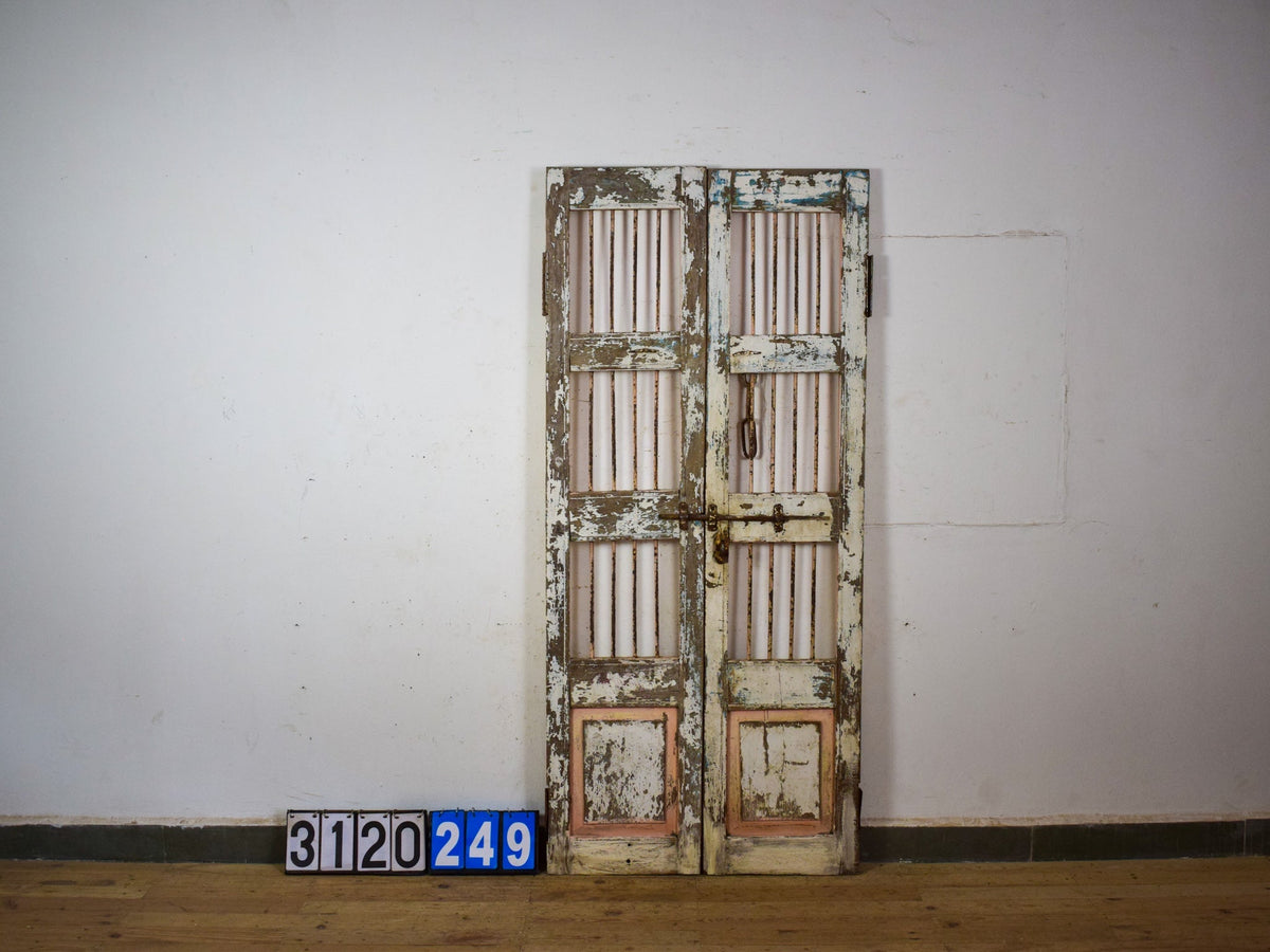 Pair of Antique Vintage Indian Doors Shutters