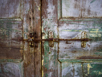 Pair of Antique Vintage Indian Doors Shutters