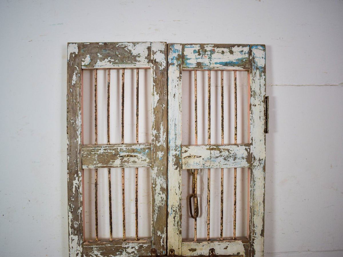 Pair of Antique Vintage Indian Doors Shutters
