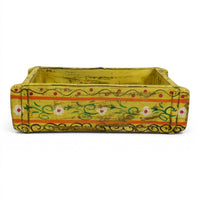 Vintage Indian Hand Painted Wooden Brick Mould Box