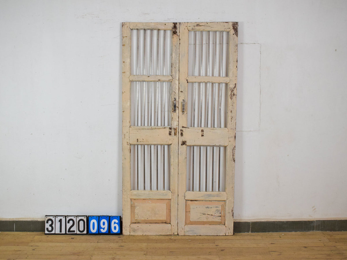 Pair of Antique Vintage Indian Doors Shutters