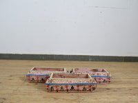 Vintage Indian Hand Painted Wooden Brick Mould Box