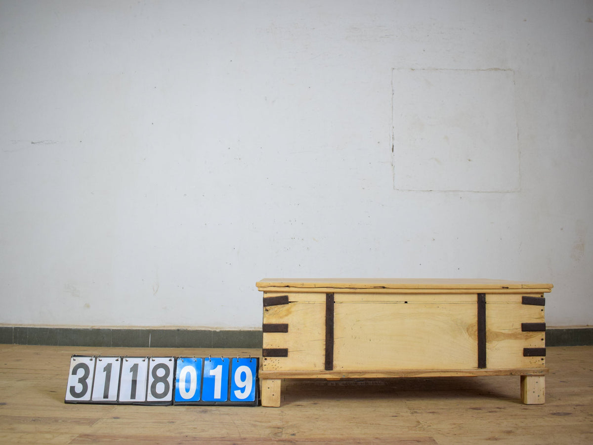 Vintage Rustic Wooden Chest Box Coffee Table