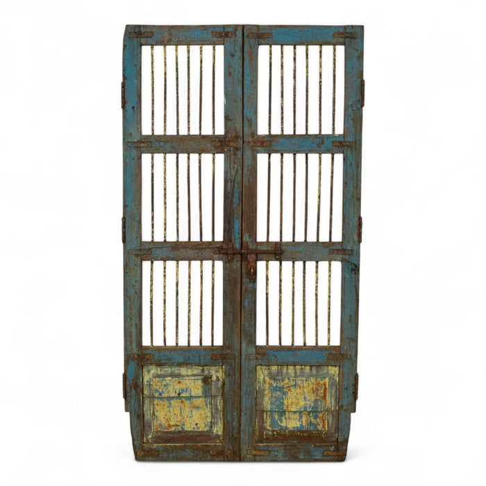 Pair of Antique Vintage Indian Doors Shutters