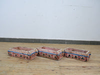 Vintage Indian Hand Painted Wooden Brick Mould Box