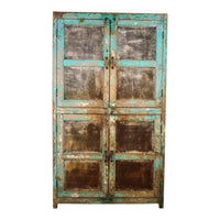 Large Vintage Rustic Wooden Cupboard Cabinet