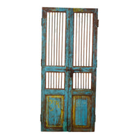 Pair of Antique Vintage Indian Doors Shutters