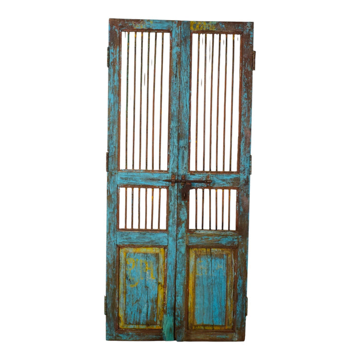 Pair of Antique Vintage Indian Doors Shutters