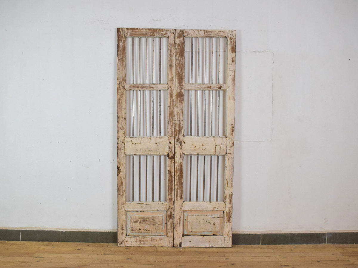 Pair of Antique Vintage Indian Doors Shutters