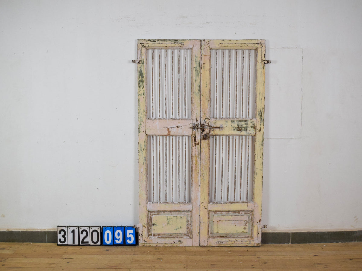 Pair of Antique Vintage Indian Doors Shutters