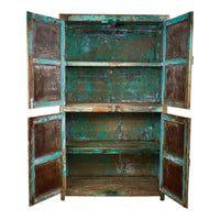 Large Vintage Rustic Wooden Cupboard Cabinet