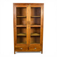 Vintage Rustic Wooden Housekeepers Cupboard Cabinet