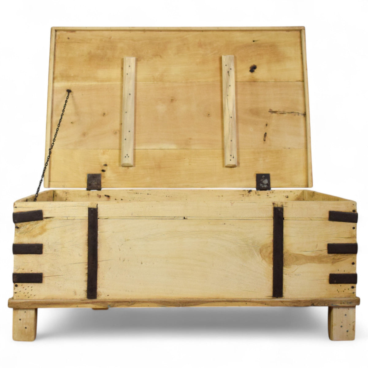 Vintage Rustic Wooden Chest Box Coffee Table
