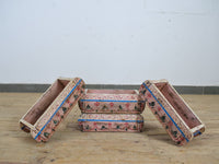 Vintage Indian Hand Painted Wooden Brick Mould Box